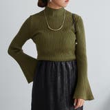 カーキ | 【Web限定】袖フレアニット | NICE CLAUP / OLIVE des OLIVE OUTLET