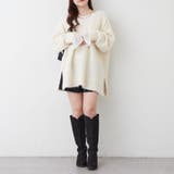 ブークレV開きニットプルオーバー | RMAF NICE CLAUP / OLIVE des OLIVE | 詳細画像21