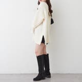 ブークレV開きニットプルオーバー | RMAF NICE CLAUP / OLIVE des OLIVE | 詳細画像22