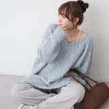 ブークレV開きニットプルオーバー | RMAF NICE CLAUP / OLIVE des OLIVE | 詳細画像24