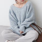 ブークレV開きニットプルオーバー | RMAF NICE CLAUP / OLIVE des OLIVE | 詳細画像25