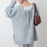 ブークレV開きニットプルオーバー | RMAF NICE CLAUP / OLIVE des OLIVE | 詳細画像30