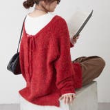 ブークレV開きニットプルオーバー | RMAF NICE CLAUP / OLIVE des OLIVE | 詳細画像35