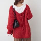 ブークレV開きニットプルオーバー | RMAF NICE CLAUP / OLIVE des OLIVE | 詳細画像39