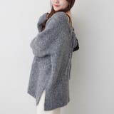 ブークレV開きニットプルオーバー | RMAF NICE CLAUP / OLIVE des OLIVE | 詳細画像6