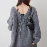 ブークレV開きニットプルオーバー | RMAF NICE CLAUP / OLIVE des OLIVE | 詳細画像7