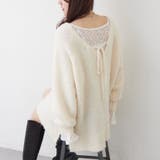 アイボリー | ブークレV開きニットプルオーバー | RMAF NICE CLAUP / OLIVE des OLIVE