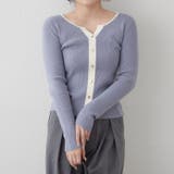 キーネックカーディガンライクリブプルオーバー | RMAF　NICE CLAUP / OLIVE des OLIVE | 詳細画像16 