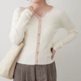 キーネックカーディガンライクリブプルオーバー | RMAF　NICE CLAUP / OLIVE des OLIVE | 詳細画像4 