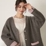 【nane】ダブルフェイスカーディガン | RMAF　NICE CLAUP / OLIVE des OLIVE | 詳細画像3 