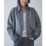 【Web限定】【nane】デニムドッキングカーディガン | RMAF　NICE CLAUP / OLIVE des OLIVE | 詳細画像4 