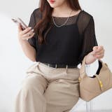 ブラック | 【セットアイテム】シアー楊柳プルオーバー&キャミ | RMAF NICE CLAUP / OLIVE des OLIVE