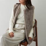 モカ | フェイクファーロングベスト | RMAF　NICE CLAUP / OLIVE des OLIVE