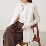 アイボリー | フェイクファーロングベスト | RMAF　NICE CLAUP / OLIVE des OLIVE