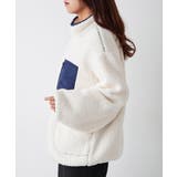【WEB先行販売】ボア配色スタンドオーバーブルゾン | RMAF　NICE CLAUP / OLIVE des OLIVE | 詳細画像7 
