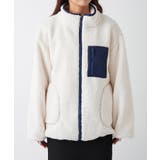 【WEB先行販売】ボア配色スタンドオーバーブルゾン | RMAF　NICE CLAUP / OLIVE des OLIVE | 詳細画像10 