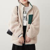 ボア配色スタンドオーバーブルゾン | RMAF　NICE CLAUP / OLIVE des OLIVE | 詳細画像3 