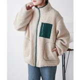 【WEB先行販売】ボア配色スタンドオーバーブルゾン | RMAF　NICE CLAUP / OLIVE des OLIVE | 詳細画像20 