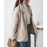 【WEB先行販売】ボア配色スタンドオーバーブルゾン | RMAF　NICE CLAUP / OLIVE des OLIVE | 詳細画像21 
