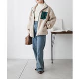 【WEB先行販売】ボア配色スタンドオーバーブルゾン | RMAF　NICE CLAUP / OLIVE des OLIVE | 詳細画像27 