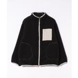 ブラック | 【WEB先行販売】ボア配色スタンドオーバーブルゾン | RMAF　NICE CLAUP / OLIVE des OLIVE