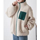 グレージュ | 【WEB先行販売】ボア配色スタンドオーバーブルゾン | RMAF　NICE CLAUP / OLIVE des OLIVE