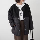 ブラック | ボア切替キルトジャケット | RMAF　NICE CLAUP / OLIVE des OLIVE