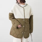 オリーブ | ボア切替キルトジャケット | RMAF　NICE CLAUP / OLIVE des OLIVE