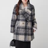 ブラック | 【WEB先行販売】リングチェックダブルテーラージャケット | RMAF　NICE CLAUP / OLIVE des OLIVE