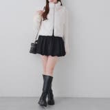 ラビット風ファーダブルジップベスト | RMAF　NICE CLAUP / OLIVE des OLIVE | 詳細画像6 