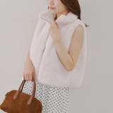 ラビット風ファーダブルジップベスト | RMAF　NICE CLAUP / OLIVE des OLIVE | 詳細画像3 
