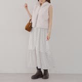 ラビット風ファーダブルジップベスト | RMAF　NICE CLAUP / OLIVE des OLIVE | 詳細画像7 