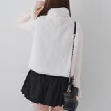 ラビット風ファーダブルジップベスト | RMAF　NICE CLAUP / OLIVE des OLIVE | 詳細画像4 