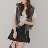 ラビット風ファーダブルジップベスト | RMAF　NICE CLAUP / OLIVE des OLIVE | 詳細画像13 
