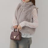 ラビット風ファーダブルジップベスト | RMAF　NICE CLAUP / OLIVE des OLIVE | 詳細画像19 