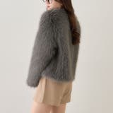 フォックス風ノーカラー ファーコート | RMAF　NICE CLAUP / OLIVE des OLIVE | 詳細画像27 