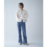 フォックス風ノーカラー ファーコート | RMAF　NICE CLAUP / OLIVE des OLIVE | 詳細画像7 