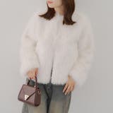 アイボリー | フォックス風ノーカラージャケット | RMAF　NICE CLAUP / OLIVE des OLIVE