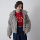 モカ | 【nane】ミックスファーブルゾン | RMAF NICE CLAUP / OLIVE des OLIVE