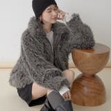 チャコール | 【nane】ミックスファーブルゾン | RMAF NICE CLAUP / OLIVE des OLIVE