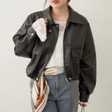 【丈の長さを選べる】ティペット付合皮ブルゾン | RMAF NICE CLAUP / OLIVE des OLIVE | 詳細画像25