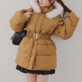 【WEB先行販売】ベルト付中綿フードファーコート | RMAF　NICE CLAUP / OLIVE des OLIVE | 詳細画像24 