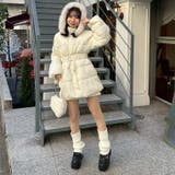 ウエストマークでスタイルアップ！ベルト付き中綿フードファーコート | RMAF　NICE CLAUP / OLIVE des OLIVE | 詳細画像69 