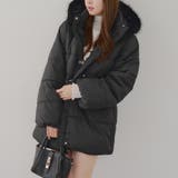 ブラック | 【WEB先行販売】ベルト付中綿フードファーコート | RMAF　NICE CLAUP / OLIVE des OLIVE