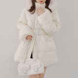 アイボリー | 【WEB先行販売】ベルト付中綿フードファーコート | RMAF　NICE CLAUP / OLIVE des OLIVE
