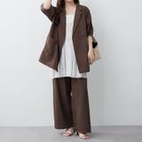 【セットアップ】ビッグテーラーダブルジャケット+ワイドパンツ | RMAF NICE CLAUP / OLIVE des OLIVE | 詳細画像21