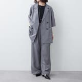 【セットアップ】ビッグテーラーダブルジャケット+ワイドパンツ | RMAF NICE CLAUP / OLIVE des OLIVE | 詳細画像6