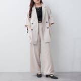 ベージュ | 【セットアップ】ビッグテーラーダブルジャケット+ワイドパンツ | RMAF NICE CLAUP / OLIVE des OLIVE
