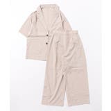 ベージュ | 【セットアップ】ビッグシングルテーラージャケット+ワイドパンツ | RMAF　NICE CLAUP / OLIVE des OLIVE