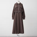 ブラウン | 【セットアイテム】裾ギャザージャケット+キャミワンピース | RMAF NICE CLAUP / OLIVE des OLIVE